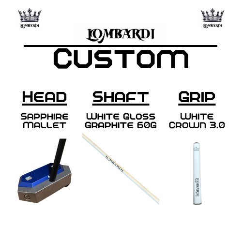 Lombardi Golf Custom Blue Sapphire Mallet Golf Putter