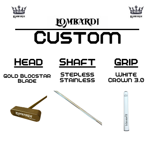 Lombardi Golf Custom Gold Blocstar Blade Golf Putter