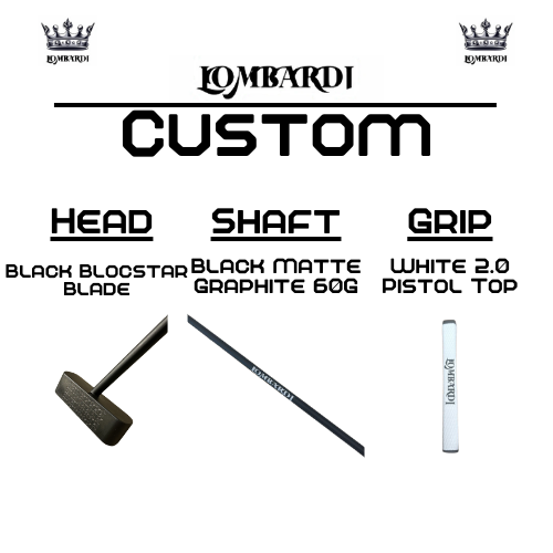 Lombardi Golf Custom Black Blocstar Blade Golf Putter