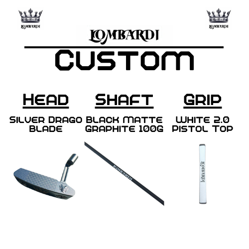 Lombardi Golf Custom Silver Drago Blade Golf Putter