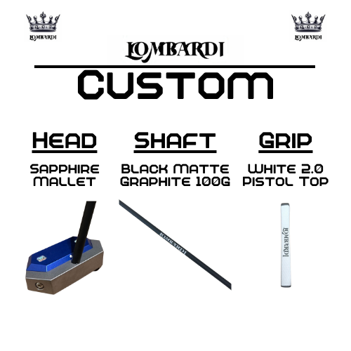 Lombardi Golf Custom Blue Sapphire Mallet Golf Putter
