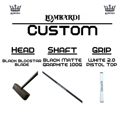 Lombardi Golf Custom Black Blocstar Blade Golf Putter