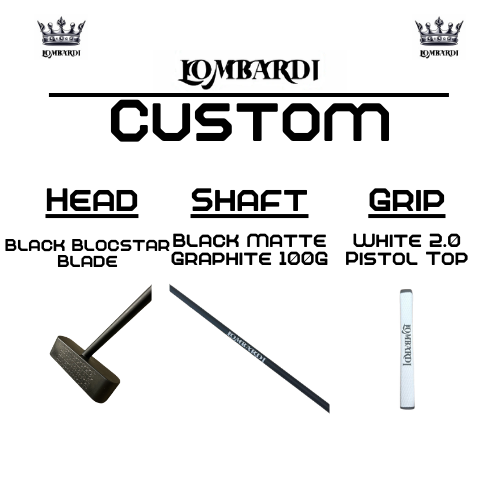 Lombardi Golf Custom Black Blocstar Blade Golf Putter