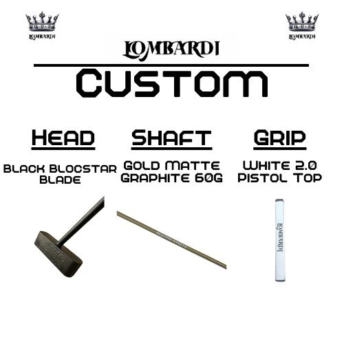 Lombardi Golf Custom Black Blocstar Blade Golf Putter