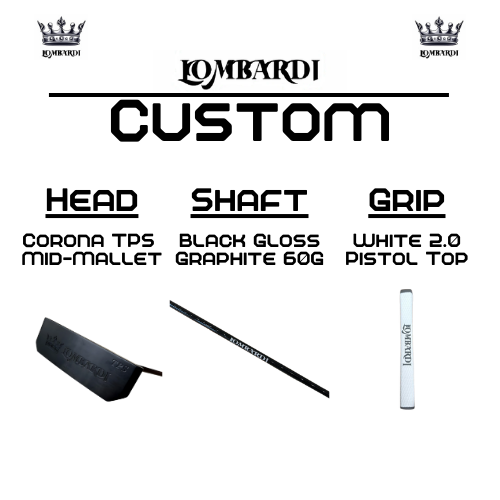 Lombardi Golf Custom Black Corona TPS Mallet Golf Putter