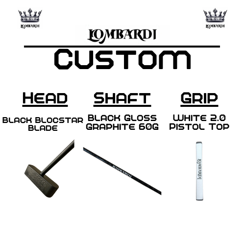 Lombardi Golf Custom Black Blocstar Blade Golf Putter
