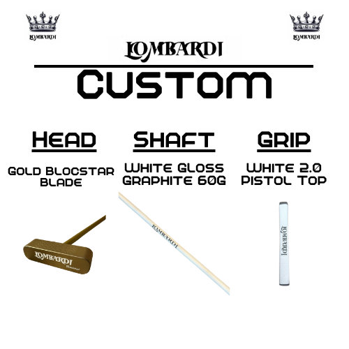 Lombardi Golf Custom Gold Blocstar Blade Golf Putter