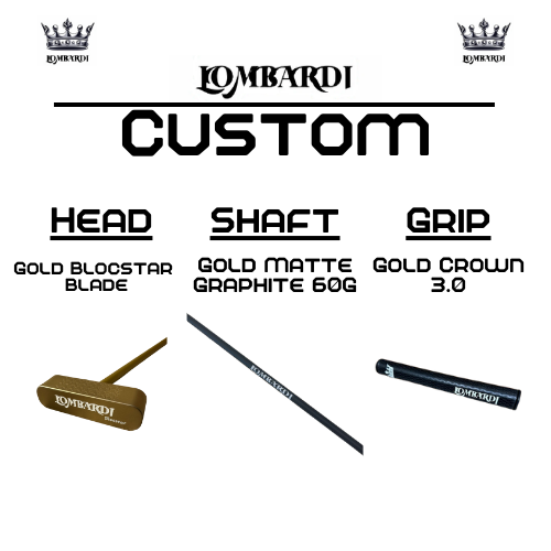 Lombardi Golf Custom Gold Blocstar Blade Golf Putter
