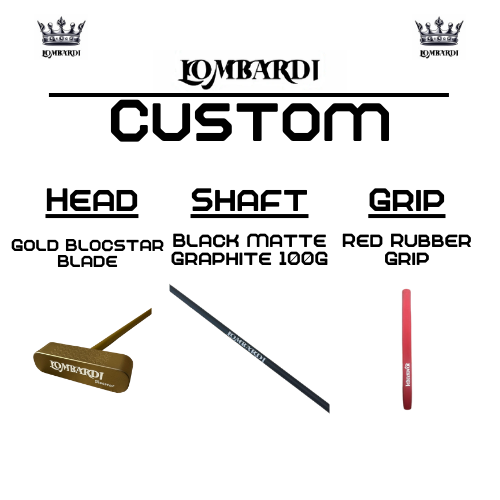 Lombardi Golf Custom Gold Blocstar Blade Golf Putter