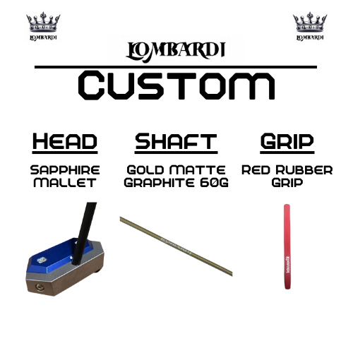 Lombardi Golf Custom Blue Sapphire Mallet Golf Putter
