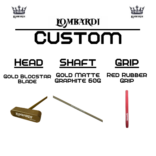 Lombardi Golf Custom Gold Blocstar Blade Golf Putter