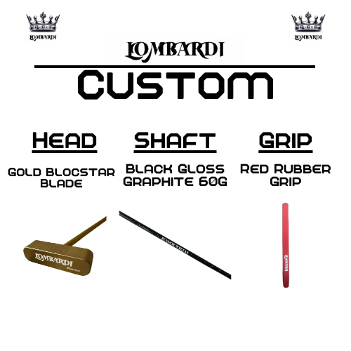 Lombardi Golf Custom Gold Blocstar Blade Golf Putter