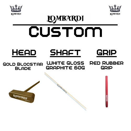 Lombardi Golf Custom Gold Blocstar Blade Golf Putter