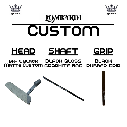 Lombardi Golf Custom Black Matte BK-71 Blade Golf Putter