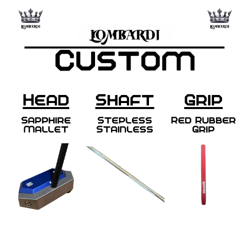 Lombardi Golf Custom Blue Sapphire Mallet Golf Putter