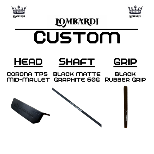 Lombardi Golf Custom Black Corona TPS Mallet Golf Putter