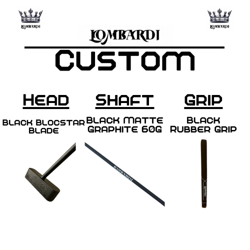 Lombardi Golf Custom Black Blocstar Blade Golf Putter