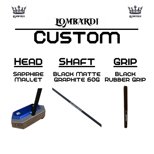 Lombardi Golf Custom Blue Sapphire Mallet Golf Putter