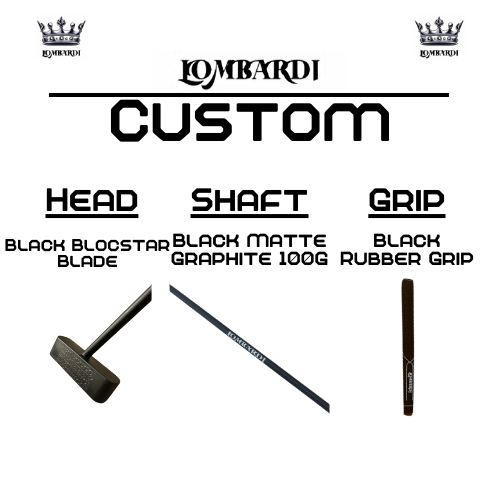 Lombardi Golf Custom Black Blocstar Blade Golf Putter