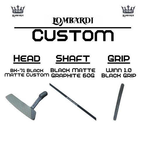 Lombardi Golf Custom Black Matte BK-71 Blade Golf Putter