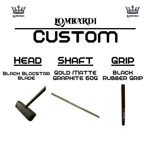 Lombardi Golf Custom Black Blocstar Blade Golf Putter
