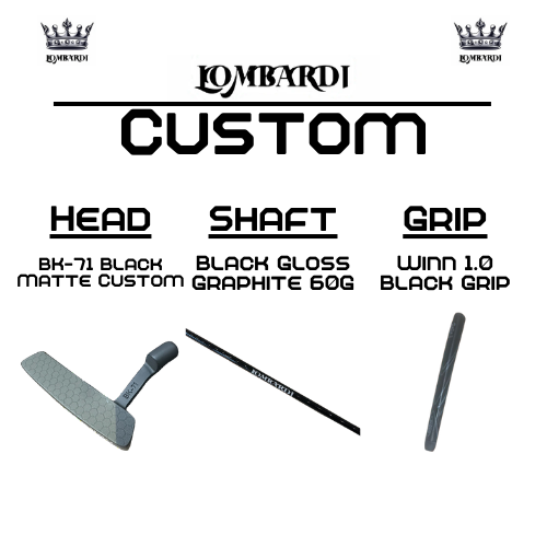 Lombardi Golf Custom Black Matte BK-71 Blade Golf Putter