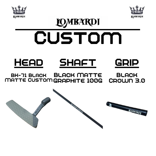 Lombardi Golf Custom Black Matte BK-71 Blade Golf Putter
