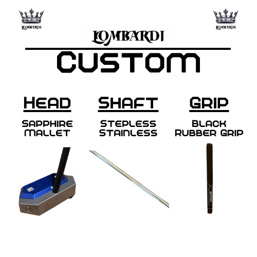 Lombardi Golf Custom Blue Sapphire Mallet Golf Putter