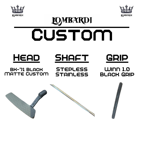 Lombardi Golf Custom Black Matte BK-71 Blade Golf Putter