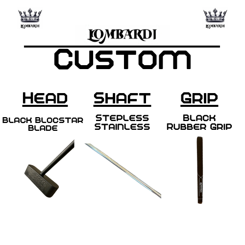 Lombardi Golf Custom Black Blocstar Blade Golf Putter