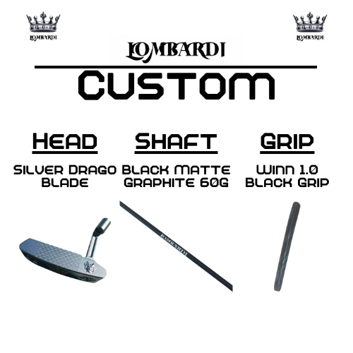 Lombardi Golf Custom Silver Drago Blade Golf Putter