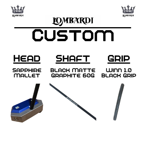 Lombardi Golf Custom Blue Sapphire Mallet Golf Putter