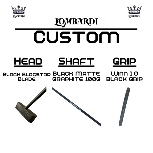 Lombardi Golf Custom Black Blocstar Blade Golf Putter