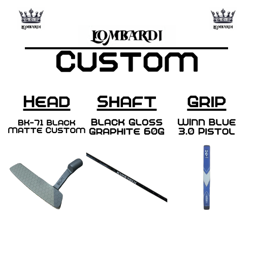 Lombardi Golf Custom Black Matte BK-71 Blade Golf Putter
