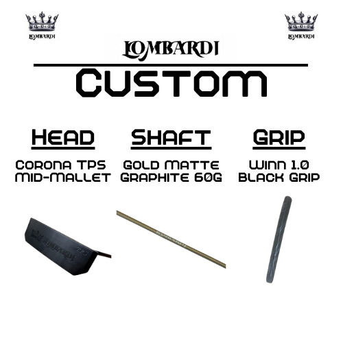 Lombardi Golf Custom Black Corona TPS Mallet Golf Putter