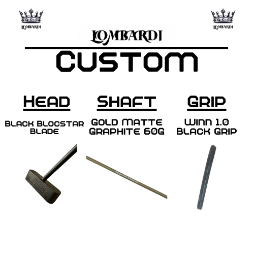 Lombardi Golf Custom Black Blocstar Blade Golf Putter
