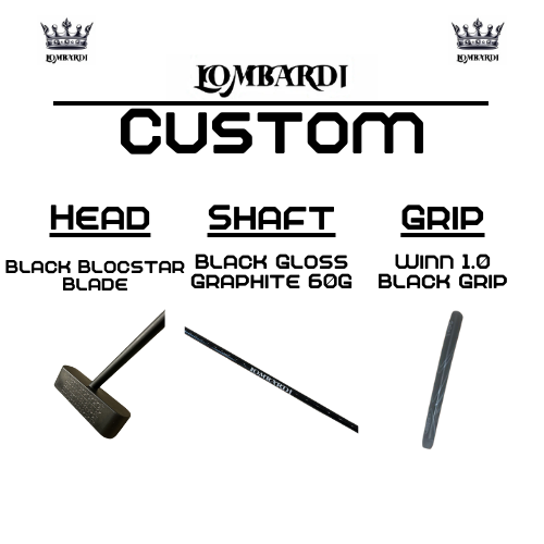 Lombardi Golf Custom Black Blocstar Blade Golf Putter