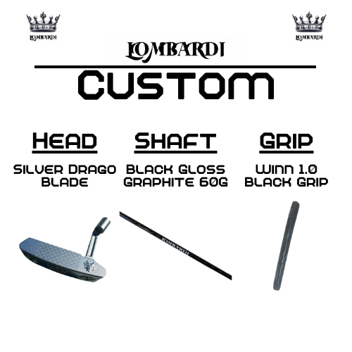 Lombardi Golf Custom Silver Drago Blade Golf Putter