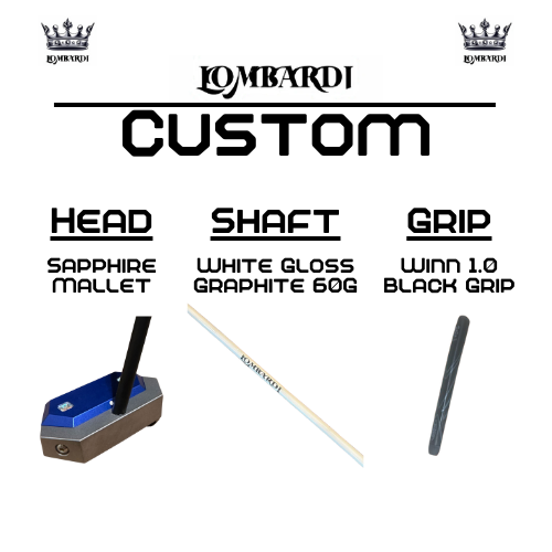 Lombardi Golf Custom Blue Sapphire Mallet Golf Putter