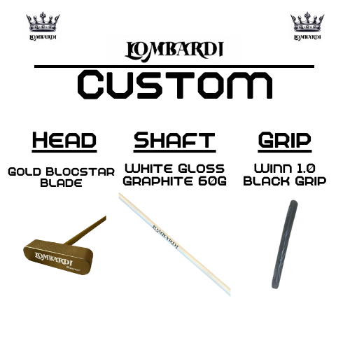 Lombardi Golf Custom Gold Blocstar Blade Golf Putter