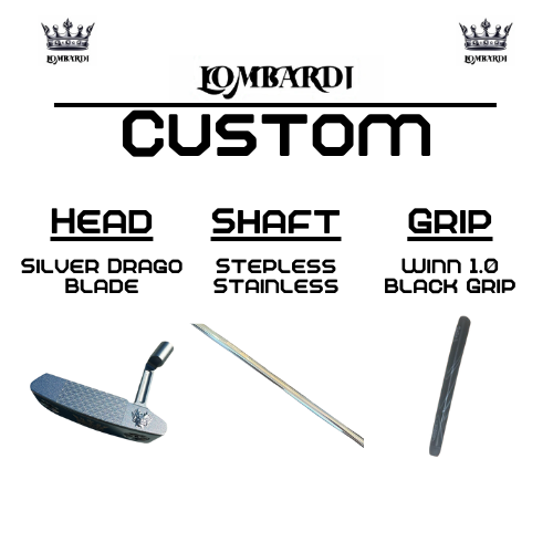 Lombardi Golf Custom Silver Drago Blade Golf Putter