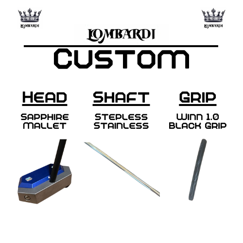 Lombardi Golf Custom Blue Sapphire Mallet Golf Putter