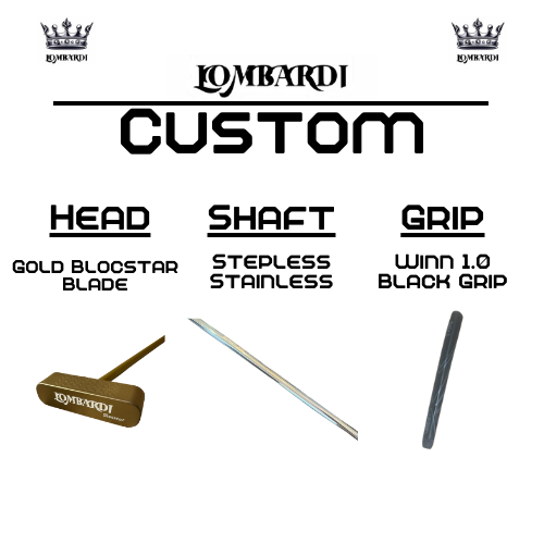 Lombardi Golf Custom Gold Blocstar Blade Golf Putter