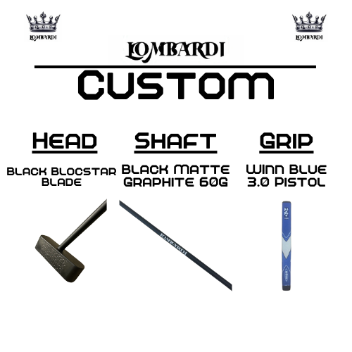 Lombardi Golf Custom Black Blocstar Blade Golf Putter