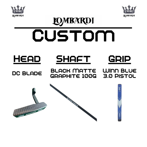 Lombardi Golf Custom Silver DC Blade Golf Putter
