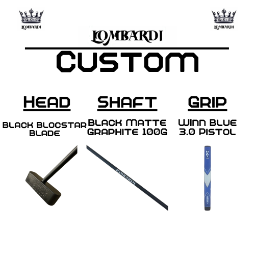Lombardi Golf Custom Black Blocstar Blade Golf Putter