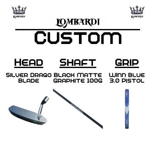 Lombardi Golf Custom Silver Drago Blade Golf Putter