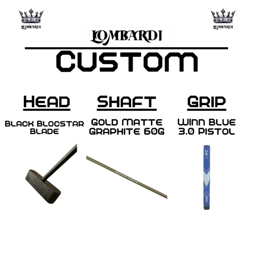 Lombardi Golf Custom Black Blocstar Blade Golf Putter