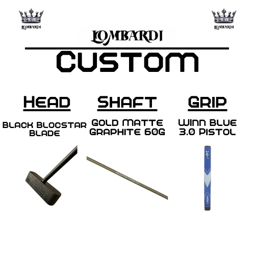 Lombardi Golf Custom Black Blocstar Blade Golf Putter