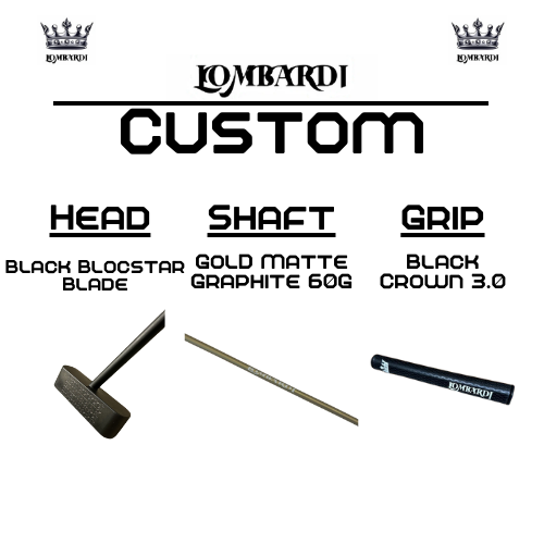 Lombardi Golf Custom Black Blocstar Blade Golf Putter